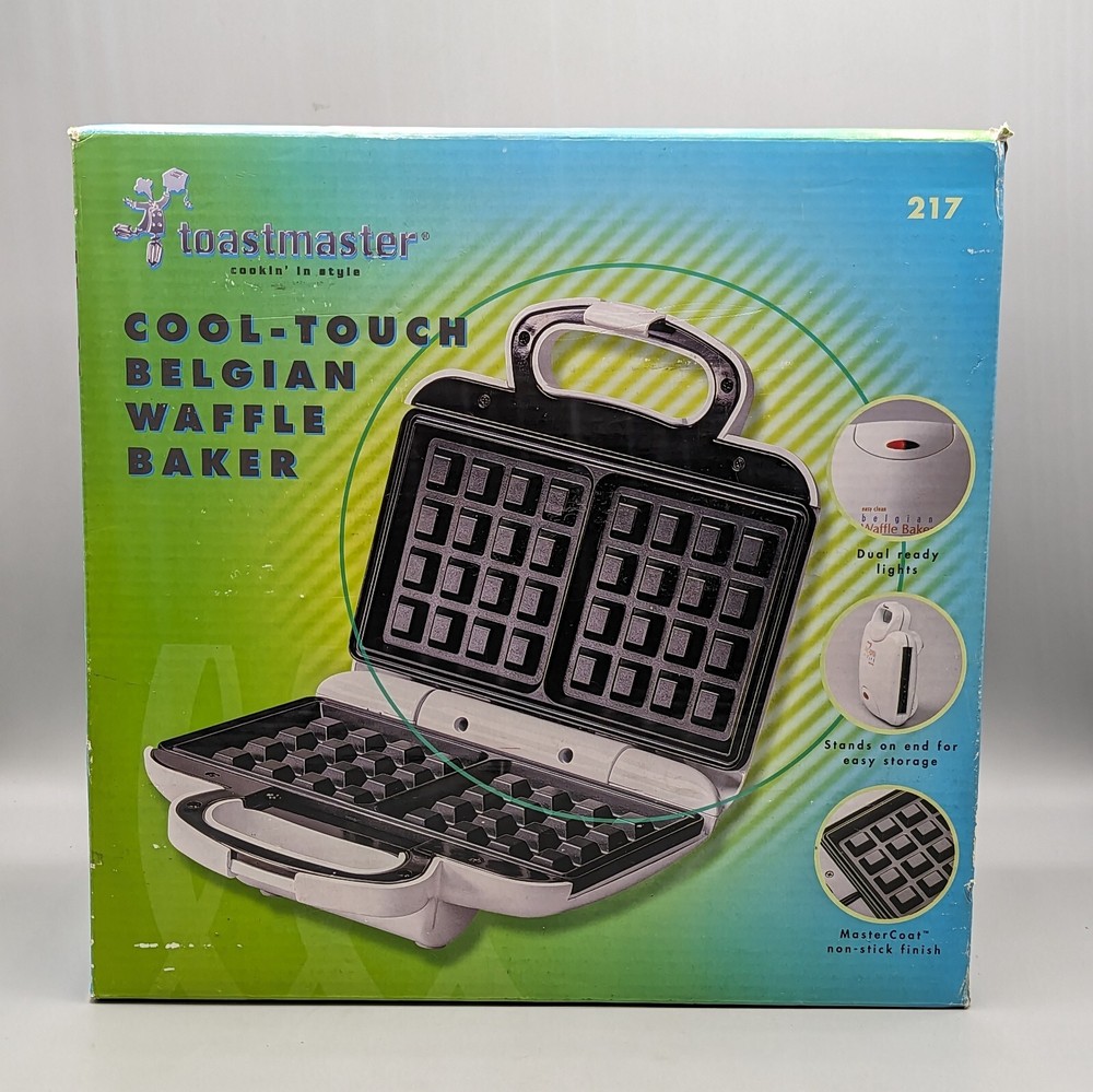New Toastmaster Cool-Touch Belgian Waffle Maker 217 White