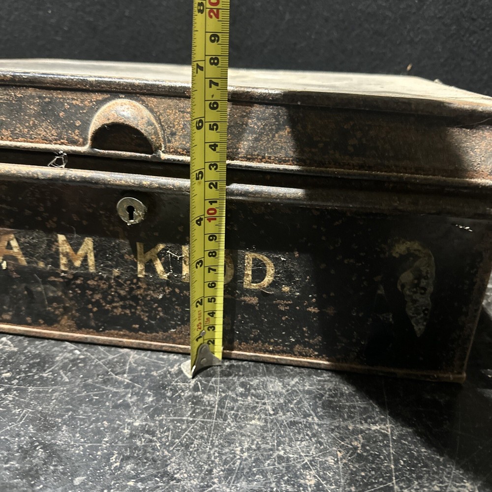 Vintage Deed Box / Metal Safe Tins X 2