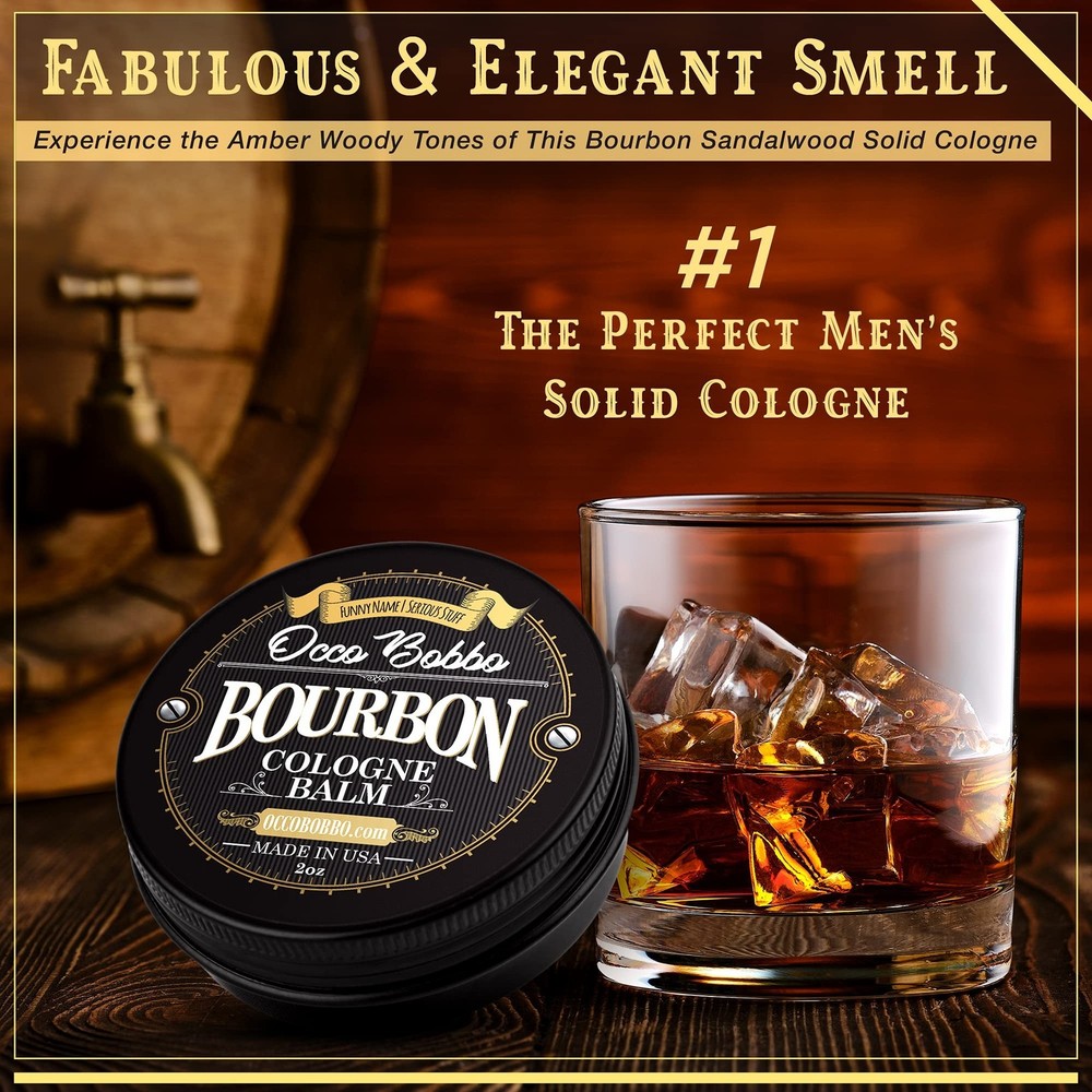 Occo Bobbo - Solid Cologne Bourbon and Sandalwood Scent. Solid Bourbon Cologn...