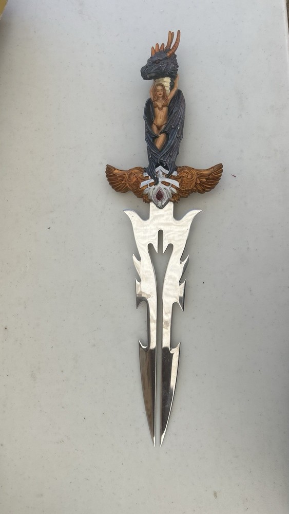 Decorative Dagger with Dragon Design On The Handle Decorative Dagger