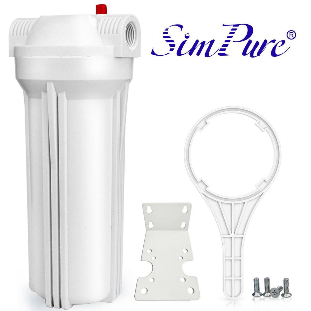 SimPure 10" x 2.5" Whole House Water Filter Housing Filtration System 3/4" NPT