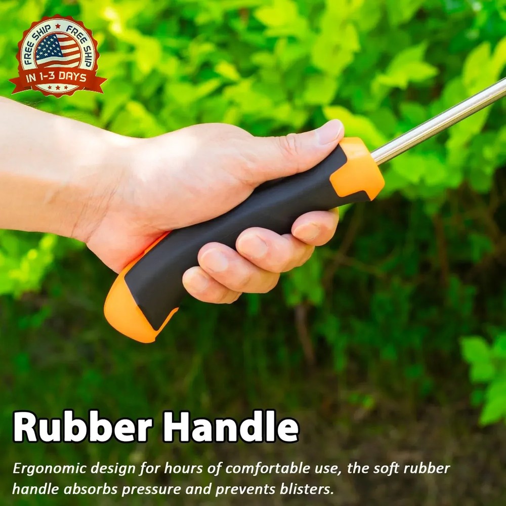 Garden Uprooting Weeding Tools - 3 Pack Hand Held Weeder Puller Tool Set, Rubber