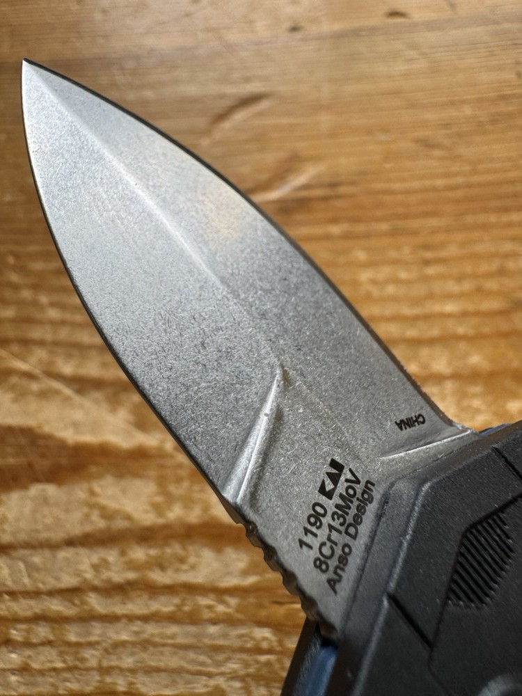 Kershaw Kapsule Manual Open Sliding Button Lock Single Edge Spear Point Blade