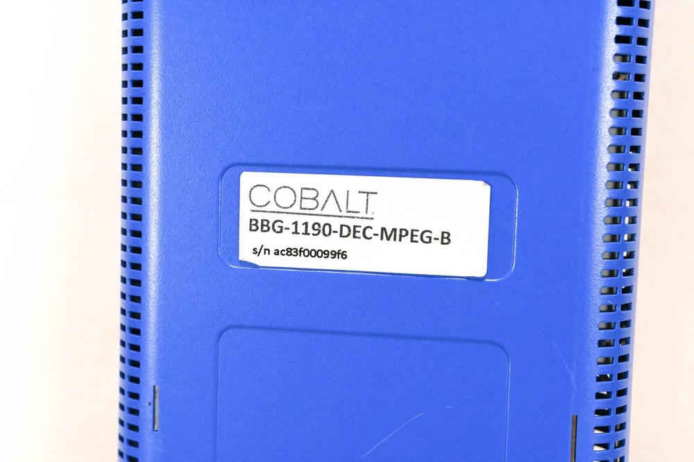 Cobalt BBG-1190-DEC-MPEG-B Broadcast Video Decoder CG01QAP