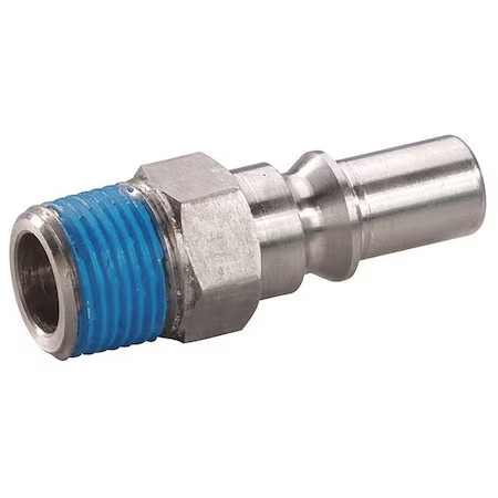 Speedaire 30E556 Coupler Plug, (M)Npt, 1/4, 304 Ss
