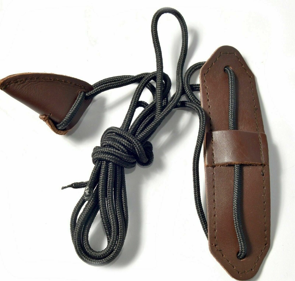 Traditional 4 Leather Bow Stringer Archery Bowstring Recurve Longbow Tool Rope