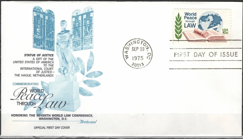 US Scott #1576 "World Peace" FDC