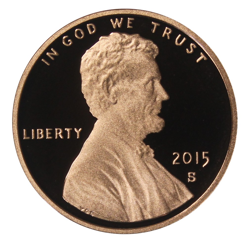 2015 Gem Deep Cameo Proof Lincoln Shield Cent US Coin