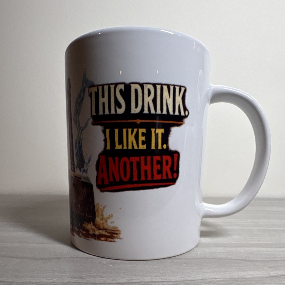 Ceramic Thor Hammer Coffee Mug 'This Drink I Like It. Another!' Marvel, Avengers