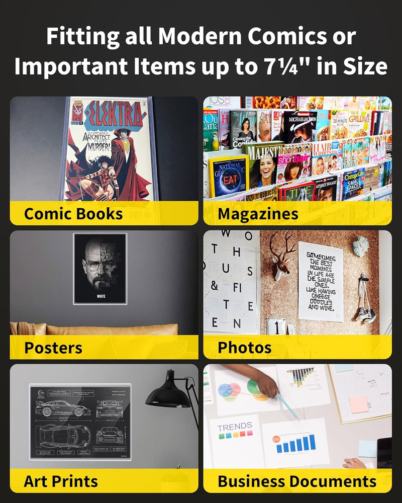 Comic Book Top Loaders - Protector Hard Case Sleeve, Toploader Holder for Silver