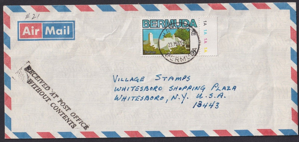 BERMUDA: (18694) WITHOUT CONTENTS CANCEL/COVER