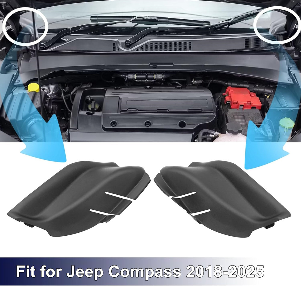 Left & Right For 18-25 Jeep Compass Front Windshield Wrap Corner Trim 7AA46RXFAA