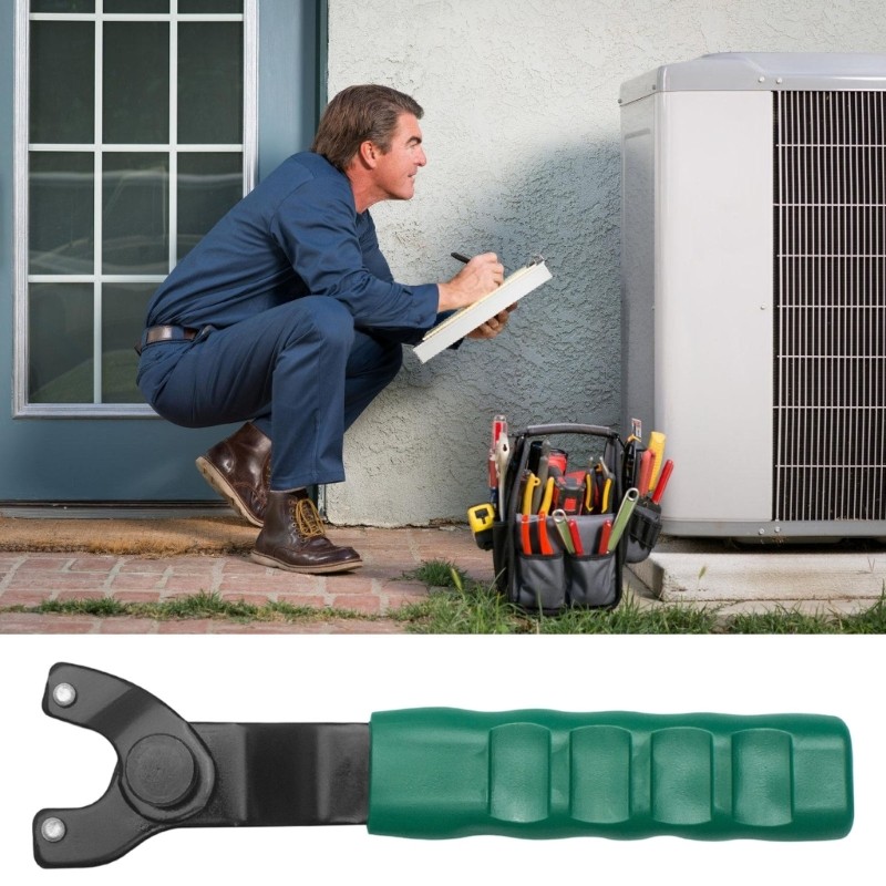 Multipurpose Angle Grinder Tool Featuring Rotating Nut And Slip Rubber Handle