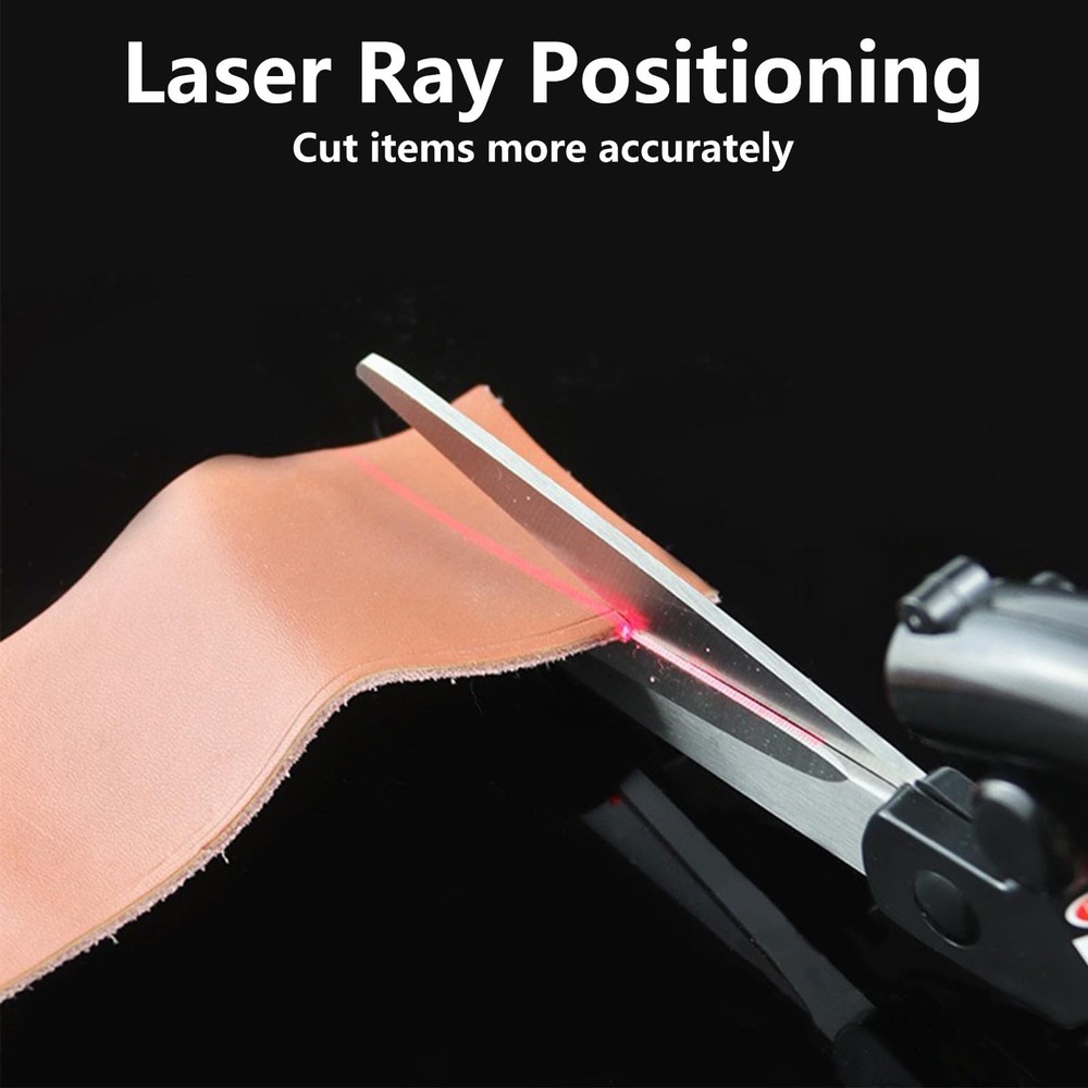 Professional Laser Guided Scissors, Cuts Straight Fast Guide Light Scissor, M...
