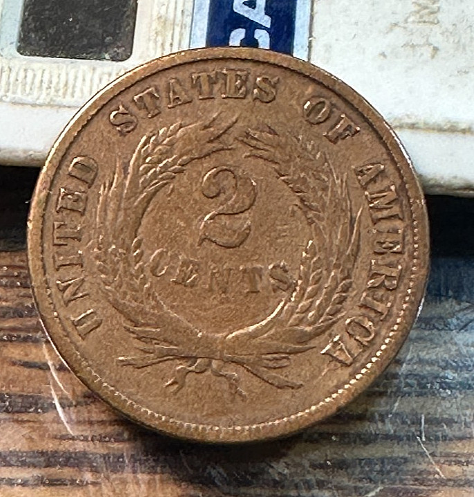 1869 2 Cent Piece Nice Original Fine CHRC