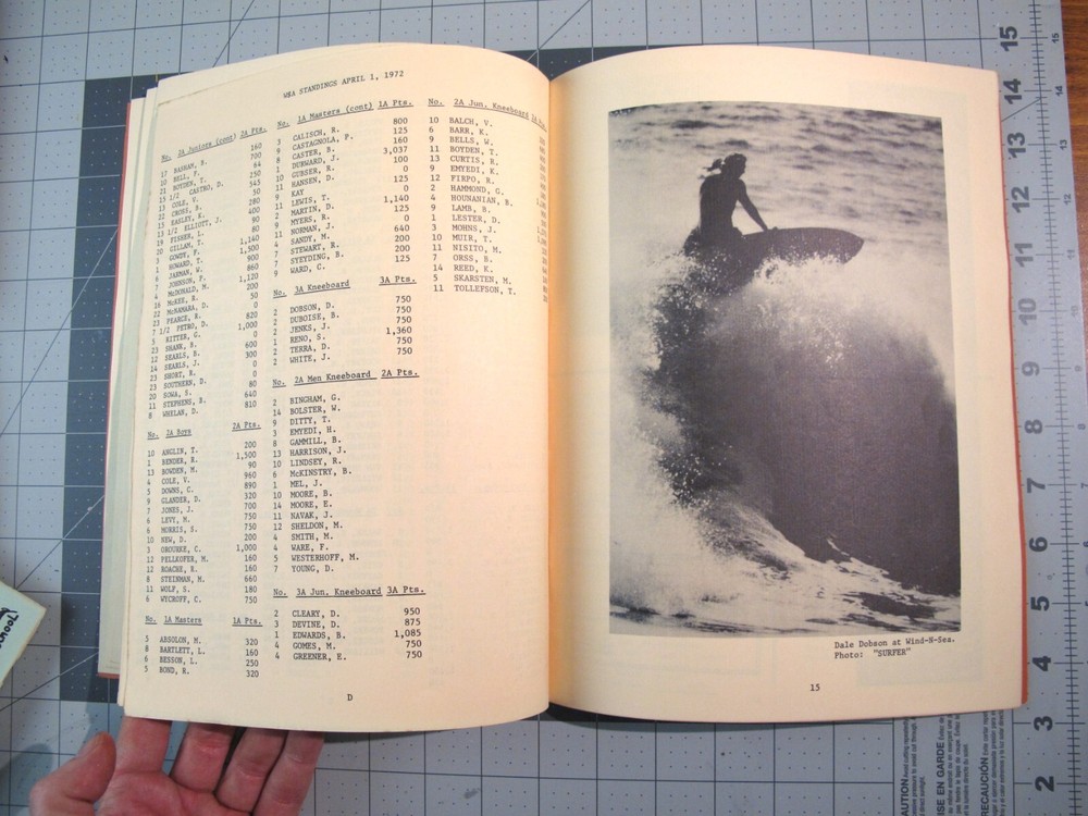 vtg Surfing ephemera- 1972 WSA Surf Contest program District 6
