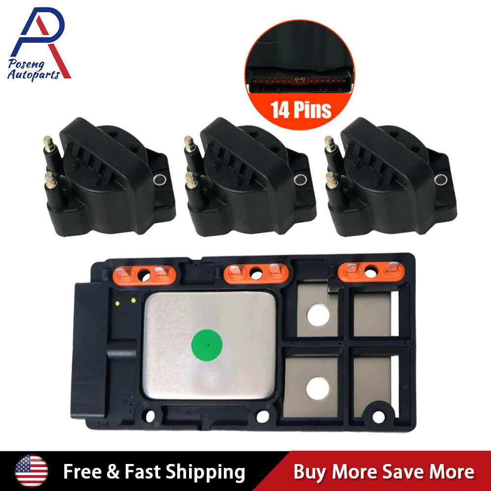Ignition Control Module w/ 3 Ignition Coil For Buick Chevy Oldsmobile 10469470
