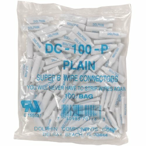 100 Dolphin Components DC-100 Plain Super B Dry White Connectors