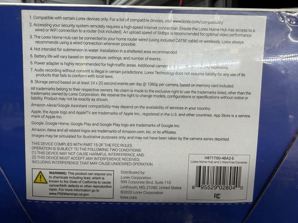 Lorex 2k Qhd Wire-Free Security System With Person Detection ￼