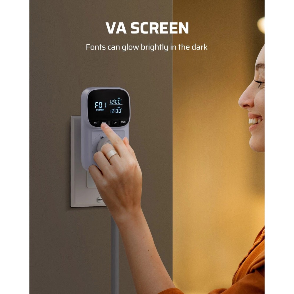 Digital Temperature Controller 16A Power Thermostat Outlet For Heating Cooling