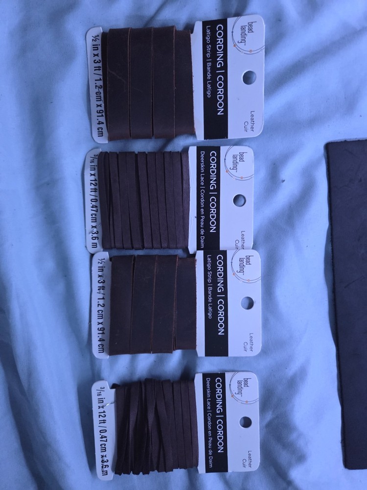 Leather And Cording Craft Lot