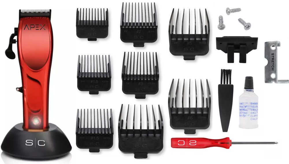 StyleCraft Pro Super Torque Apex Cordless Clipper Red | SC602