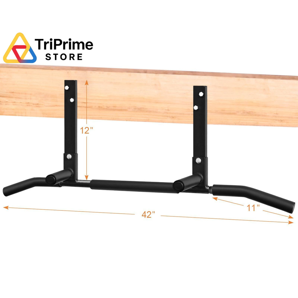 ATENTO Joist Mount Pull Up Bar, Multi-Handle Ceiling Chin Black