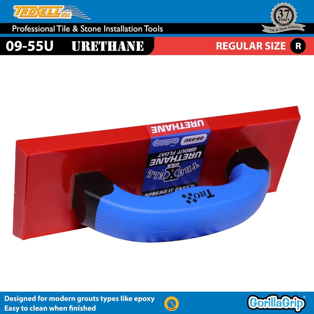 - 4" x 9" Urethane Grout Float with SoftGrip Handle