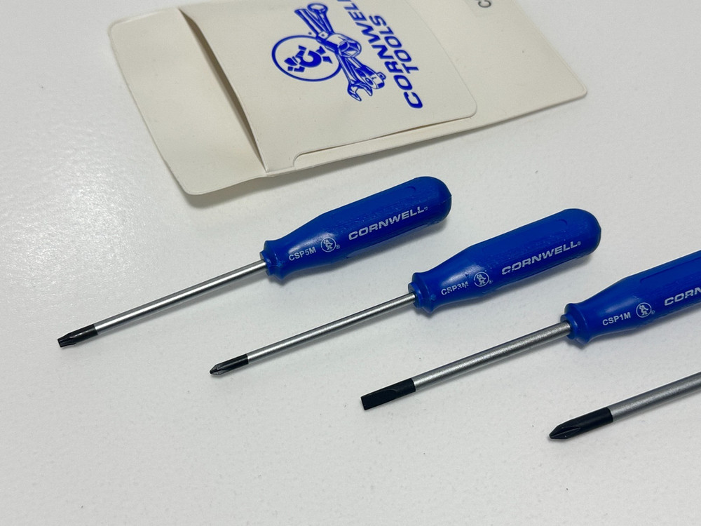 Cornwell Tools ELITE Blue Hard Handle Pocket Screwdriver Set, Phillips Flat Star