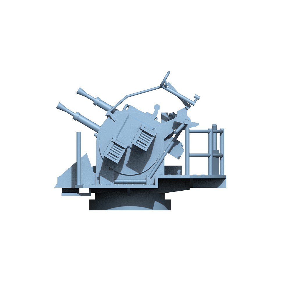 1/350 Details Up British Navy 2pdr Pompom Gun Elevation Angle Without Shield