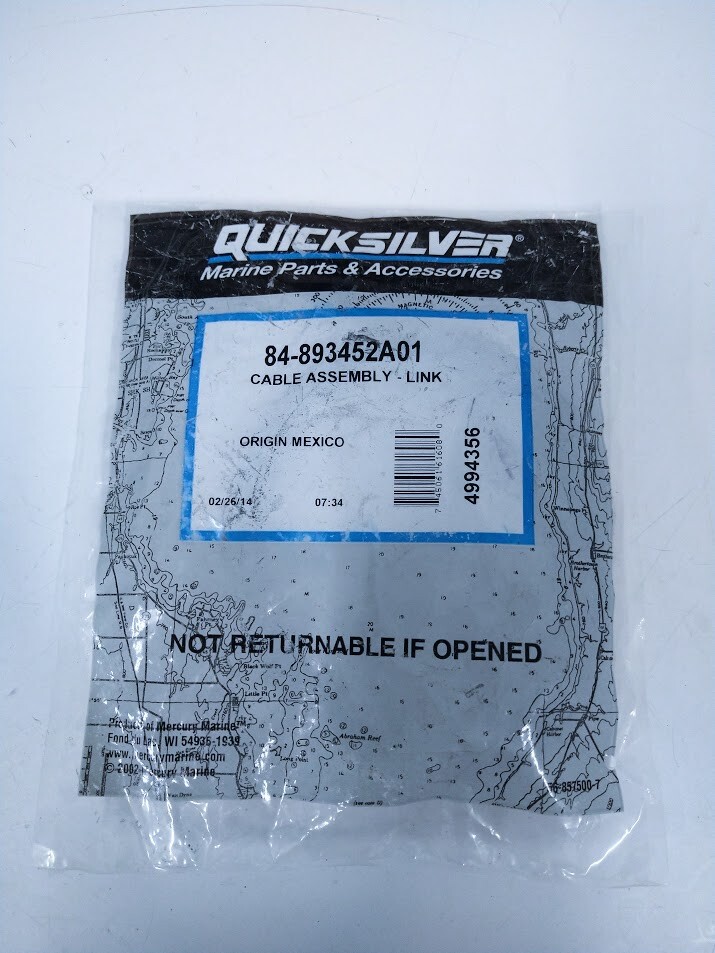 -NEW- Quicksilver 84-893452A01, Assembly Link Cable , OEM