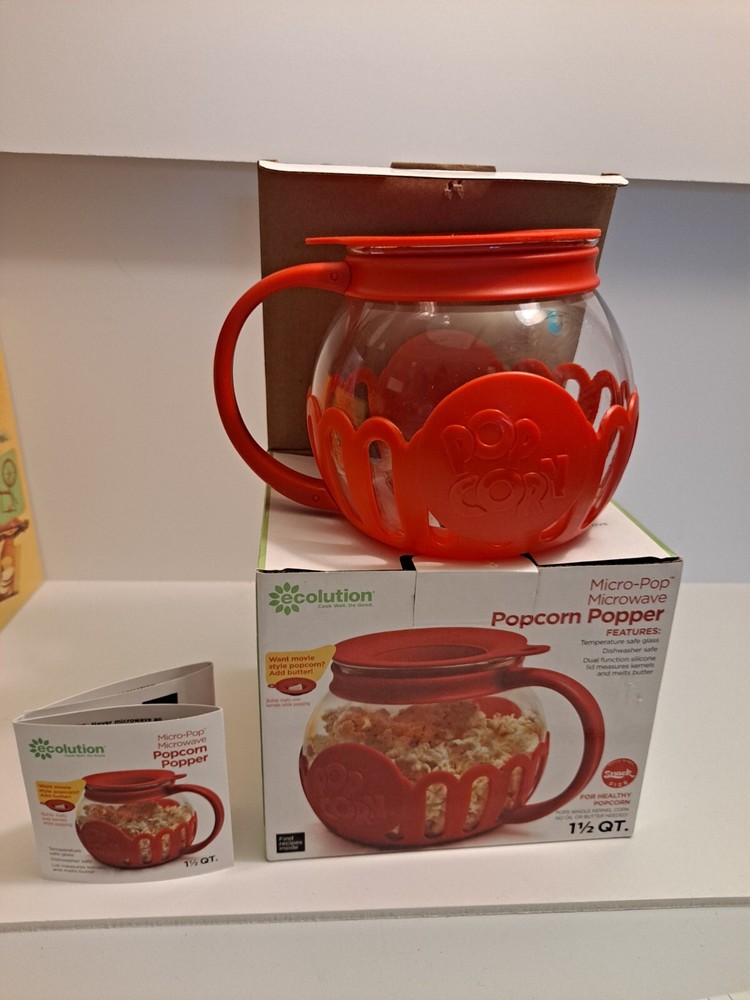 Ecolution 1.5qt. Microwave Popcorn Maker - Red
