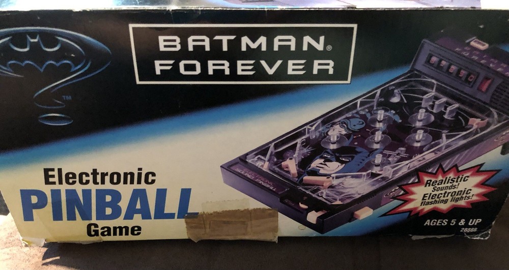 Batman Forever Electronic Pinball Game Used 1995 Kenner Functional Missing Legs