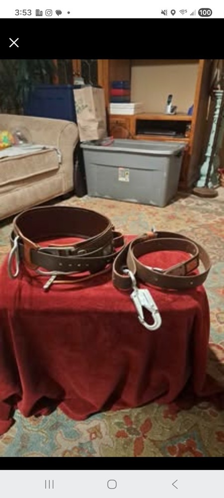 Bashlin Industries Inc. Linemans Climbing Belt & Strap Size D30