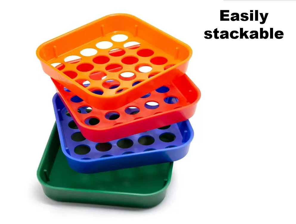 Stackable Coin Sorting Tray 4 Color Plastic Organizer &80 Assorted Coin Wrappers