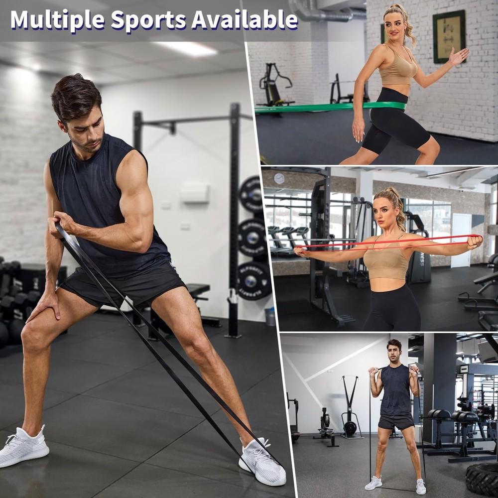 Pull Up Assistance Bands Set 5 LBS - 90 LBS, Long Resistance Bands for Pull U...