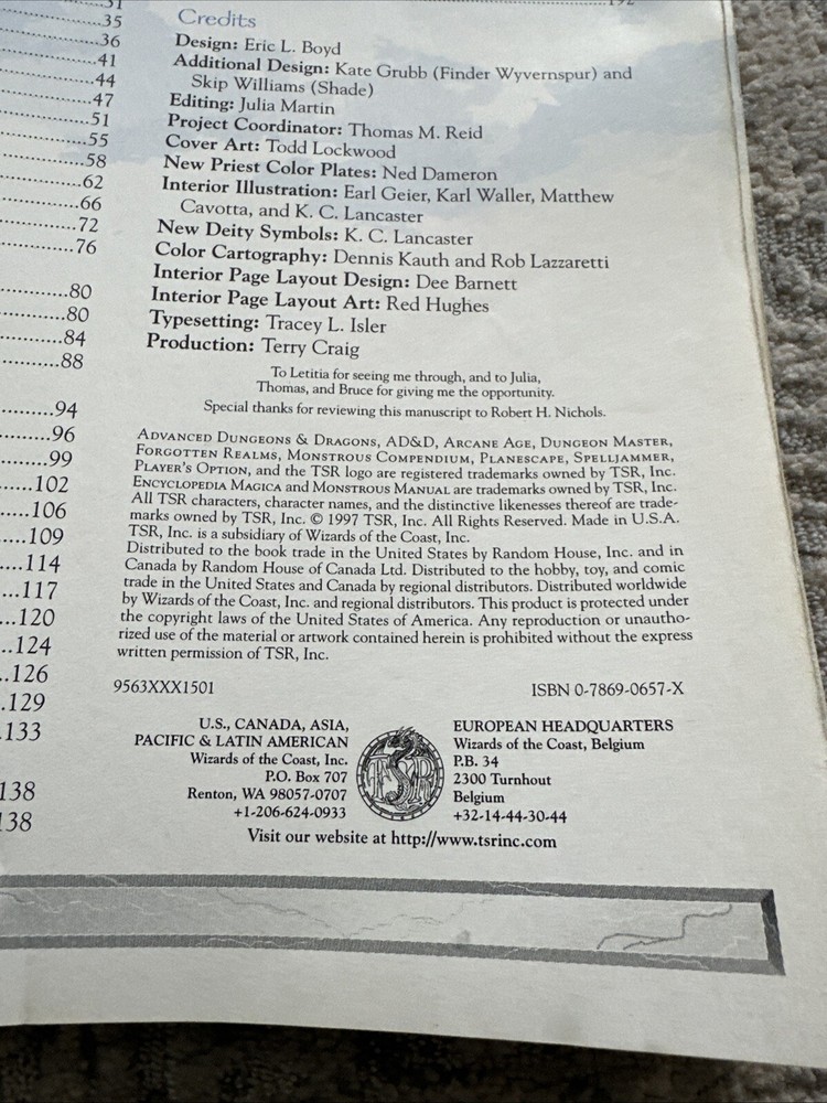 Forgotten Realms - Powers And Pantheons - AD&D 9563 TSR