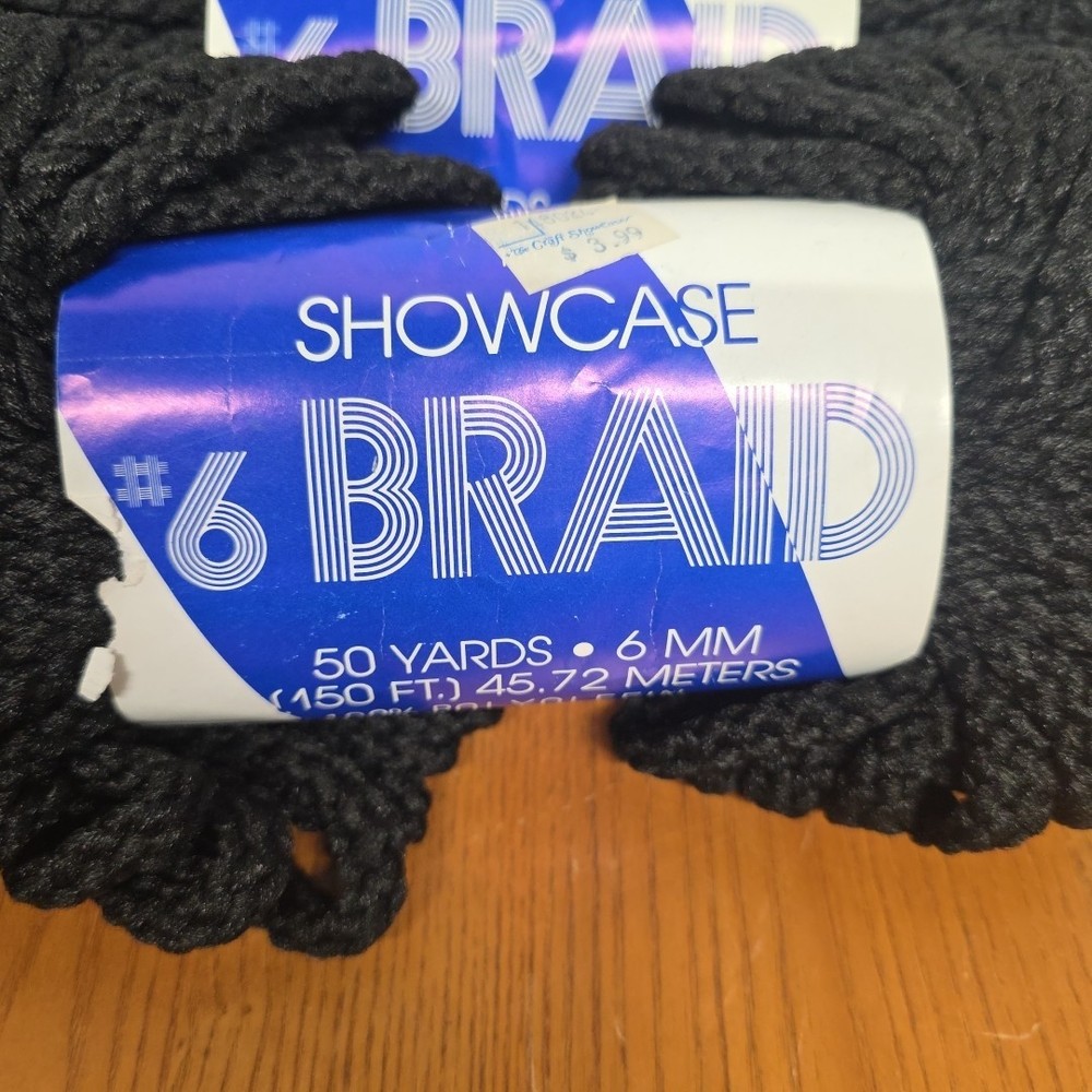 3 Showcase #6 Braid 50 Yards 6 MM Polyolefin Black