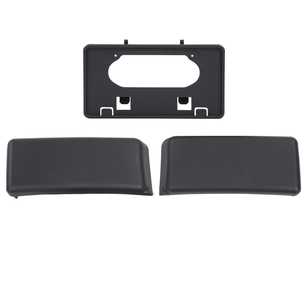 Front Bumper Guards Pads & License Plate Frame Bracket Compatible with Ford F...