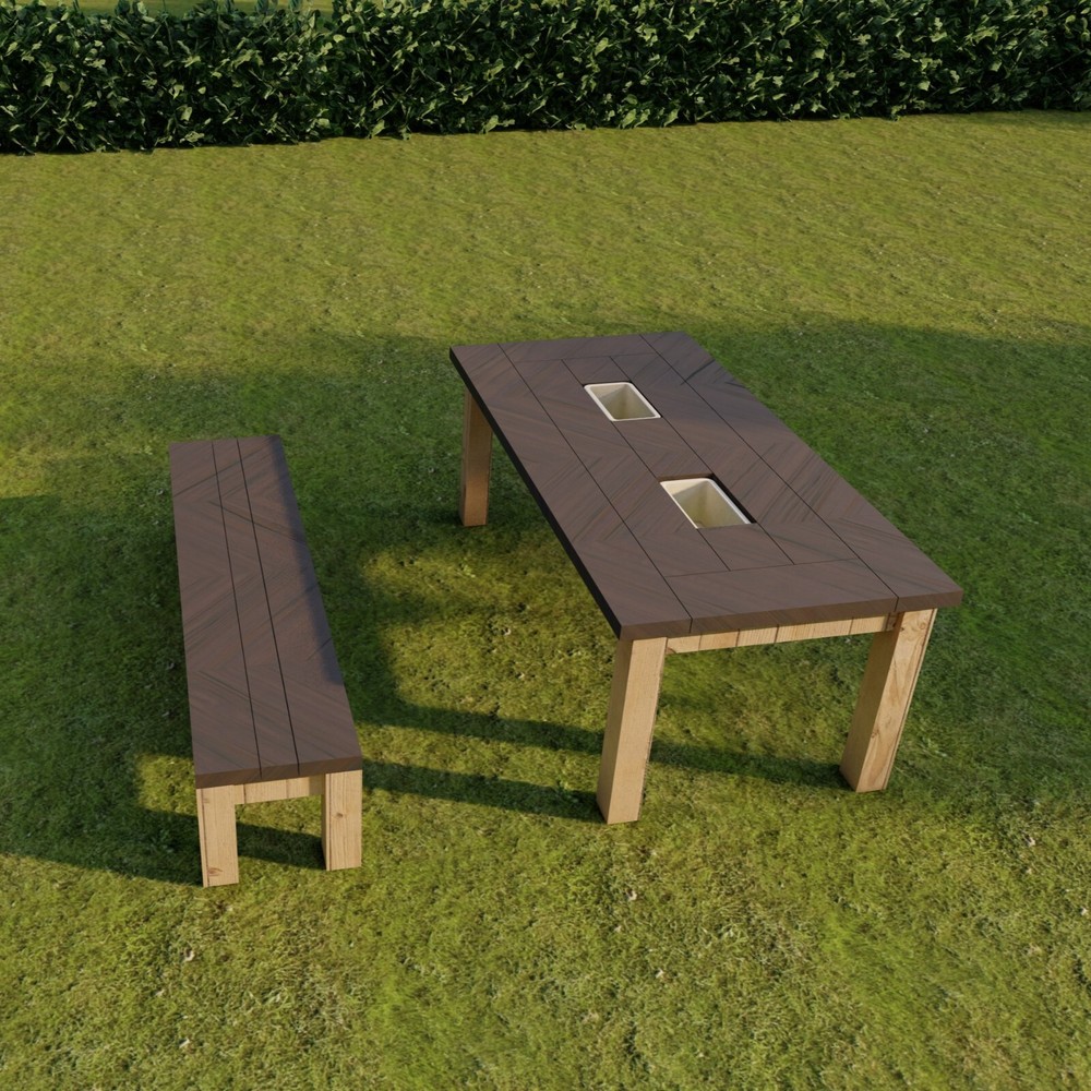 Woodworking Plans for Picnic Table with Integrated Cooler - Complete DIY Guide