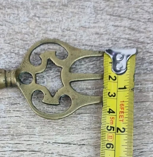 Vintage Brass Fire Side Toasting Fork Ship On Handle
