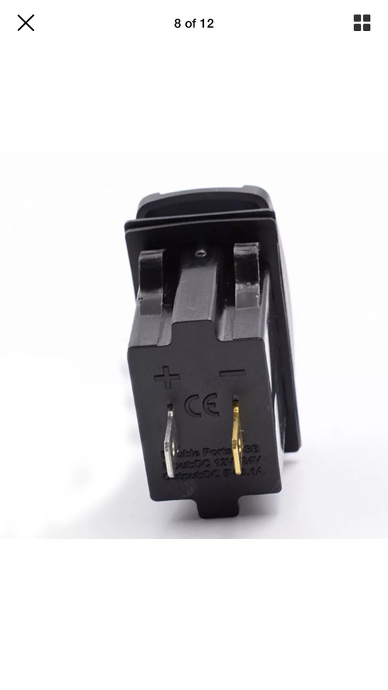 Lighted Rocker Switch Usb Plug -12v / 24v Panel Toggle Fits Military HUMVEE