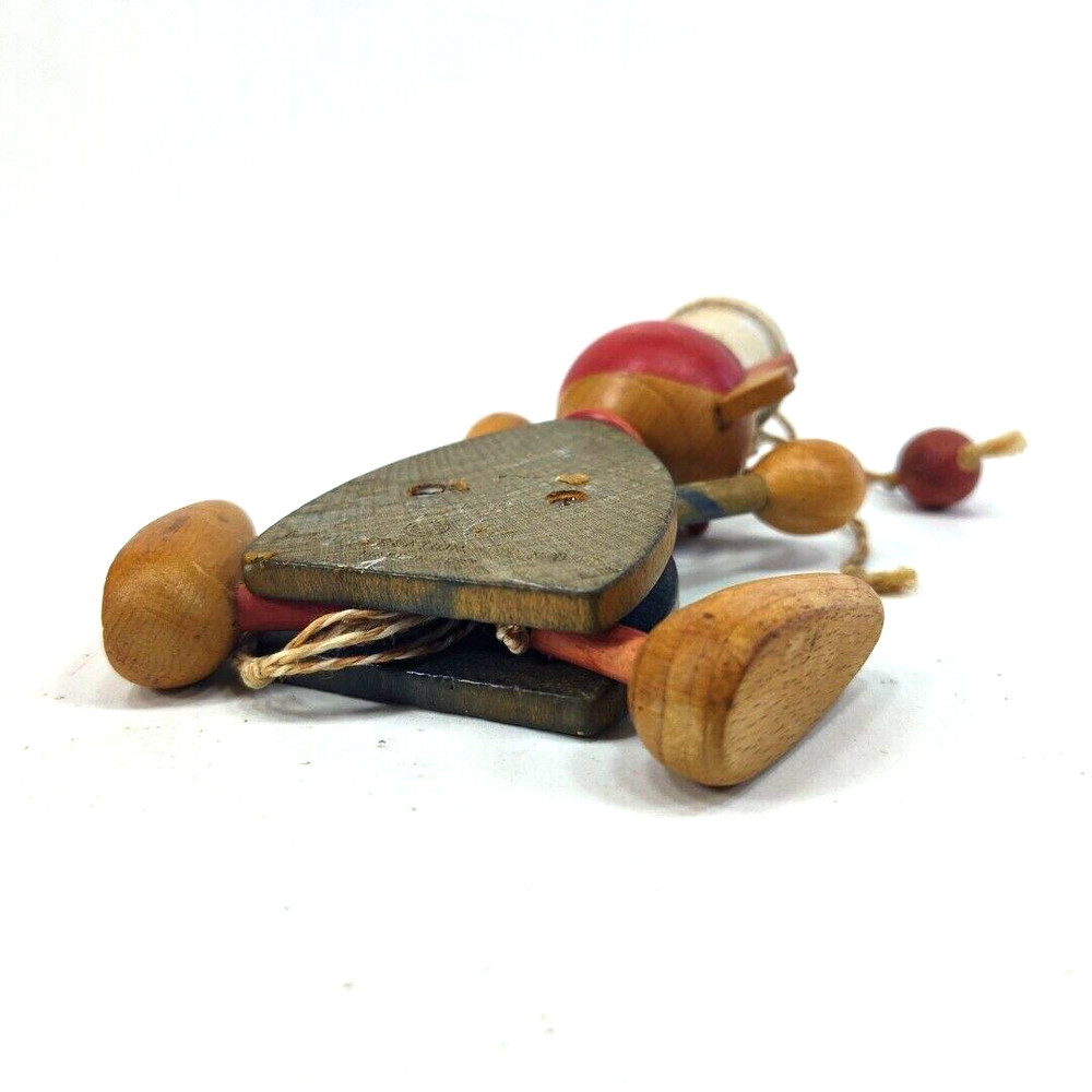 Vintage 1963 Gregor Creations Chef Wooden Pull String Toy