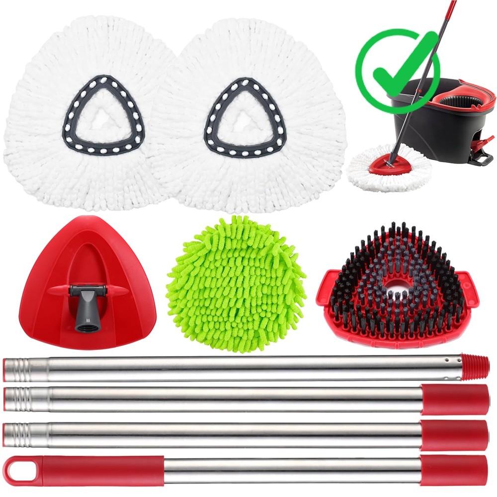 EasyWring Spin Mop Replacement Head Spin Mop Refills Compatible with O Cedar ...