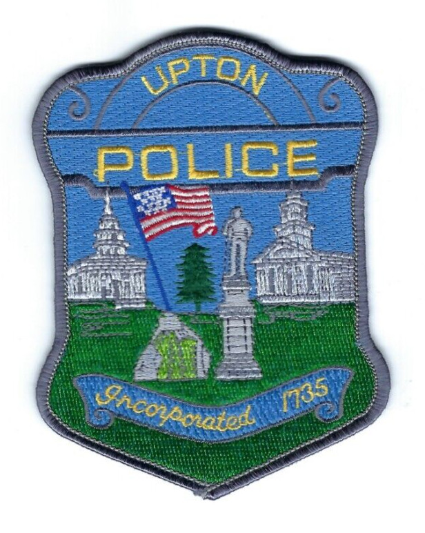 Upton (Worcester County) MA Massachusetts Police patch - NEW! *Clothback*