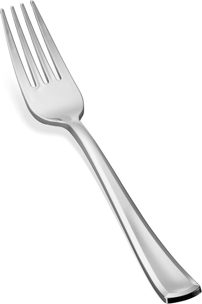400 Plastic Silverware Set - Silver Cutlery Set - Disposable Flatware Set - 2...