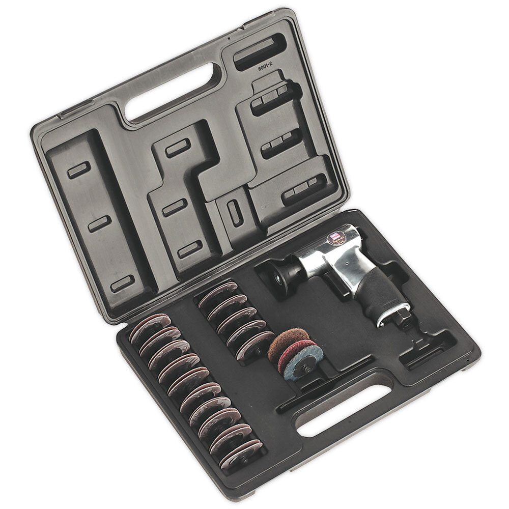 Sealey SA720 Air Mini Sander Kit 50mm 35pc