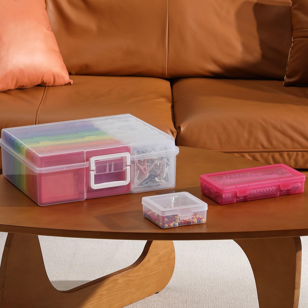 Plastic Storage Boxes & Organizers - Modern Arts & Crafts Storage with Lids -...