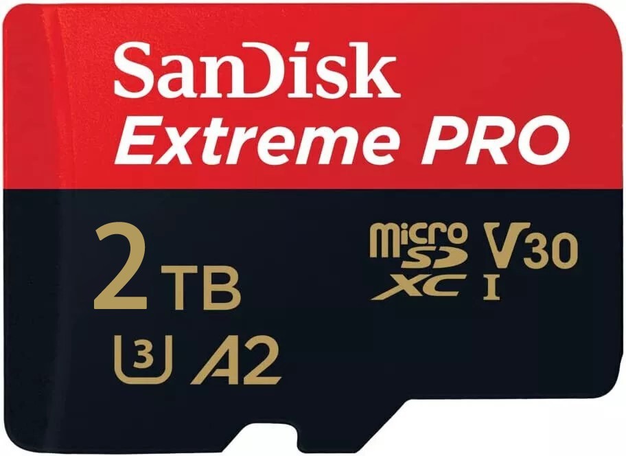 SanDisk Extreme Pro 2TB UHS Speed Class 3 microSDXC Memory Card