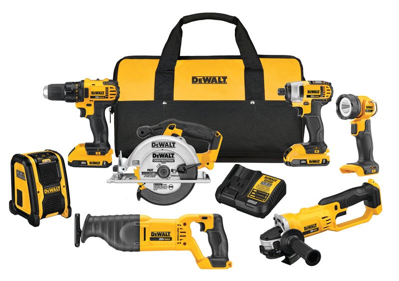 DEWALT DCK720D2 20V MAX Cordless Brushed 7 Tool Combo Kit